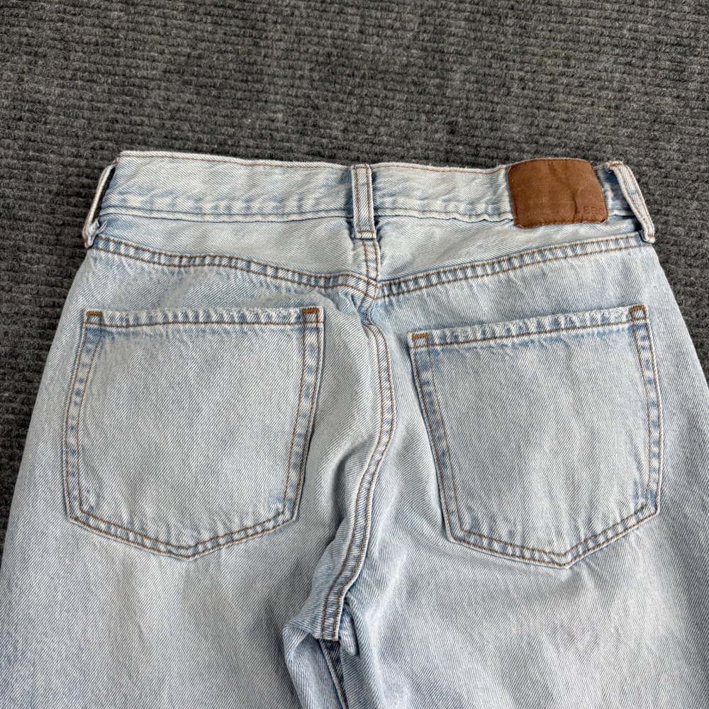 Aeropostale High Rise Baggy Jeans Womens 0 Reg Light Wash Blue 100% Cotton 90s - Picture 7 of 9